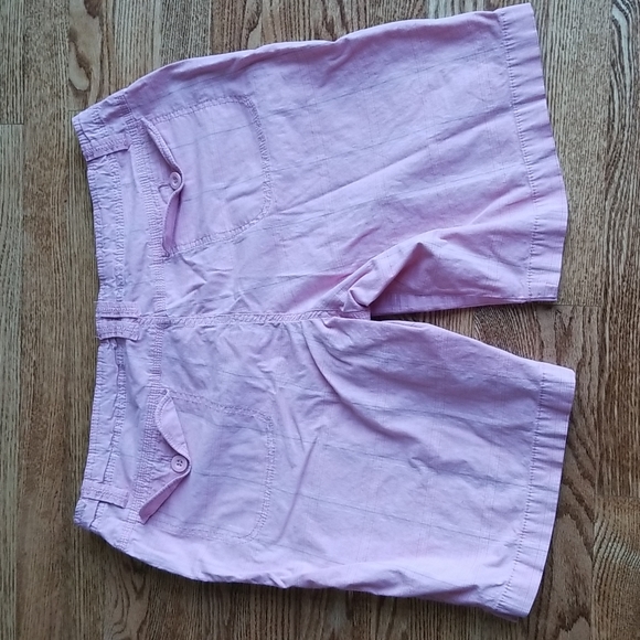 (16) Faded Glory Cotton Blend Light Plaid Shorts Pastel Casual Farmhouse - Picture 8 of 8